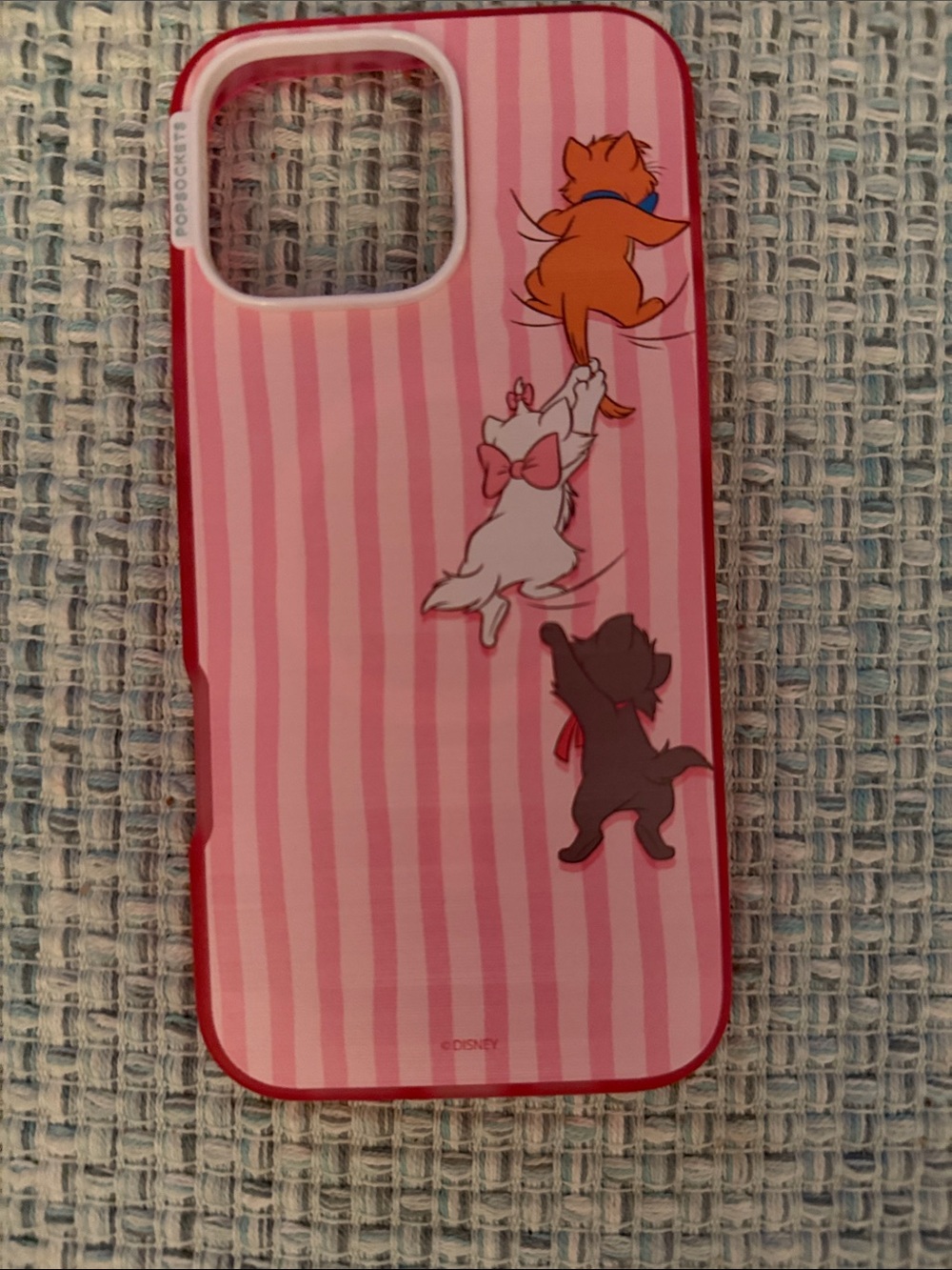 Disney Pink Striped Kitten Trio Phone 16 pro max Case